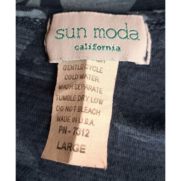 Sun Moda California Womens Large Scoop Neck Loose Fit Shift Dress Blue Pockets - Picture 9 of 10